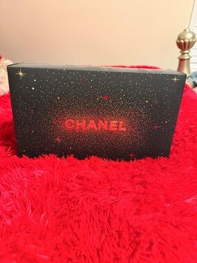 CHANEL Black Cosmetic Bag with Chanel Gift Box